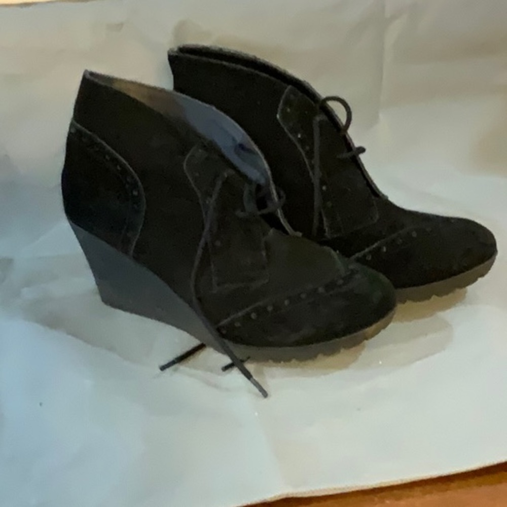 Leather/suede booties Size 8.5